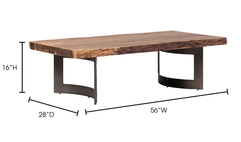 Bent Coffee Table  56" x 28" x 16"