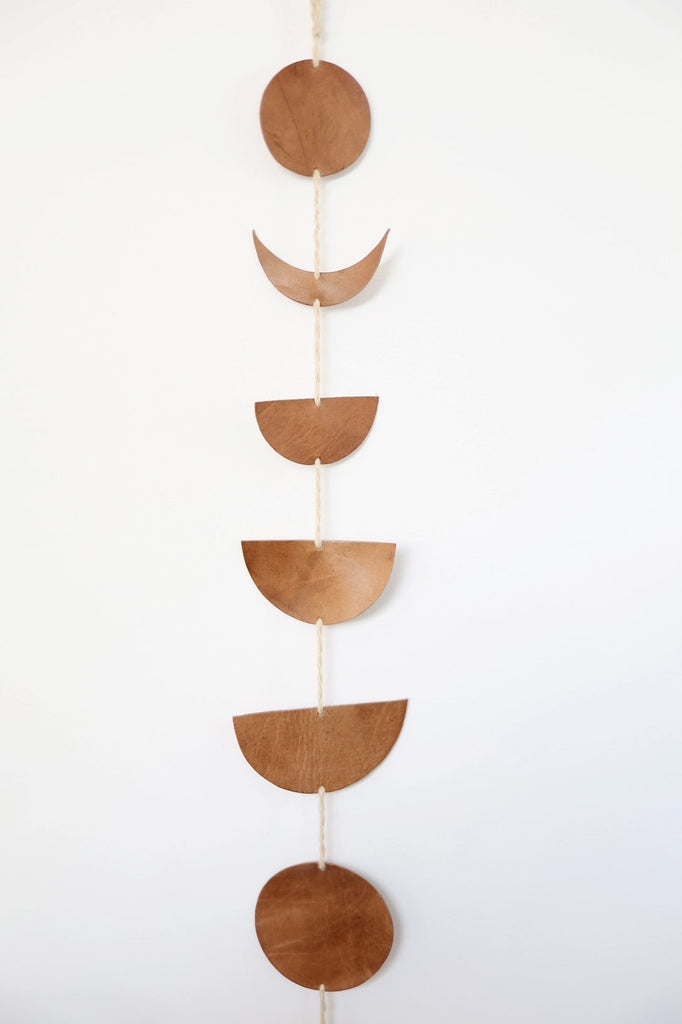 Luna Moon Phase Leather Garland