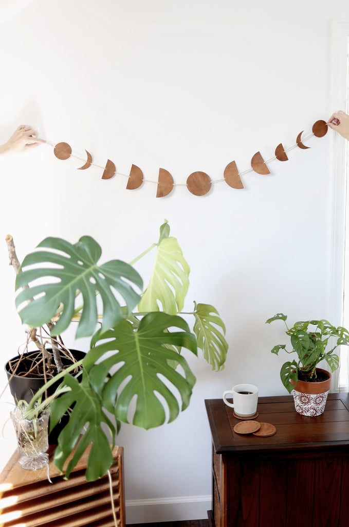 Luna Moon Phase Leather Garland